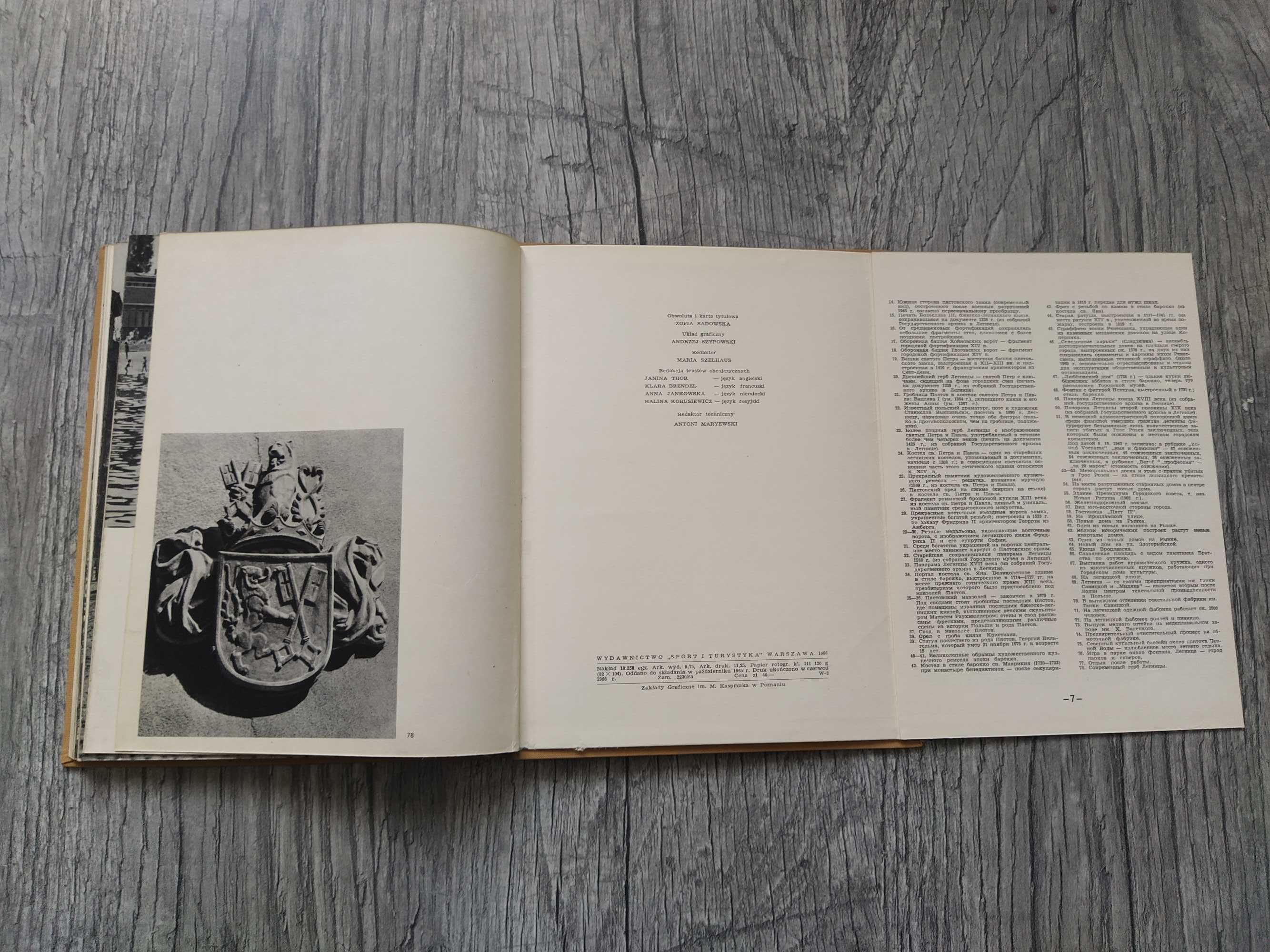 Album Legnica 1965r. M.Szypowska j.polski j.angielski j.niemiecki