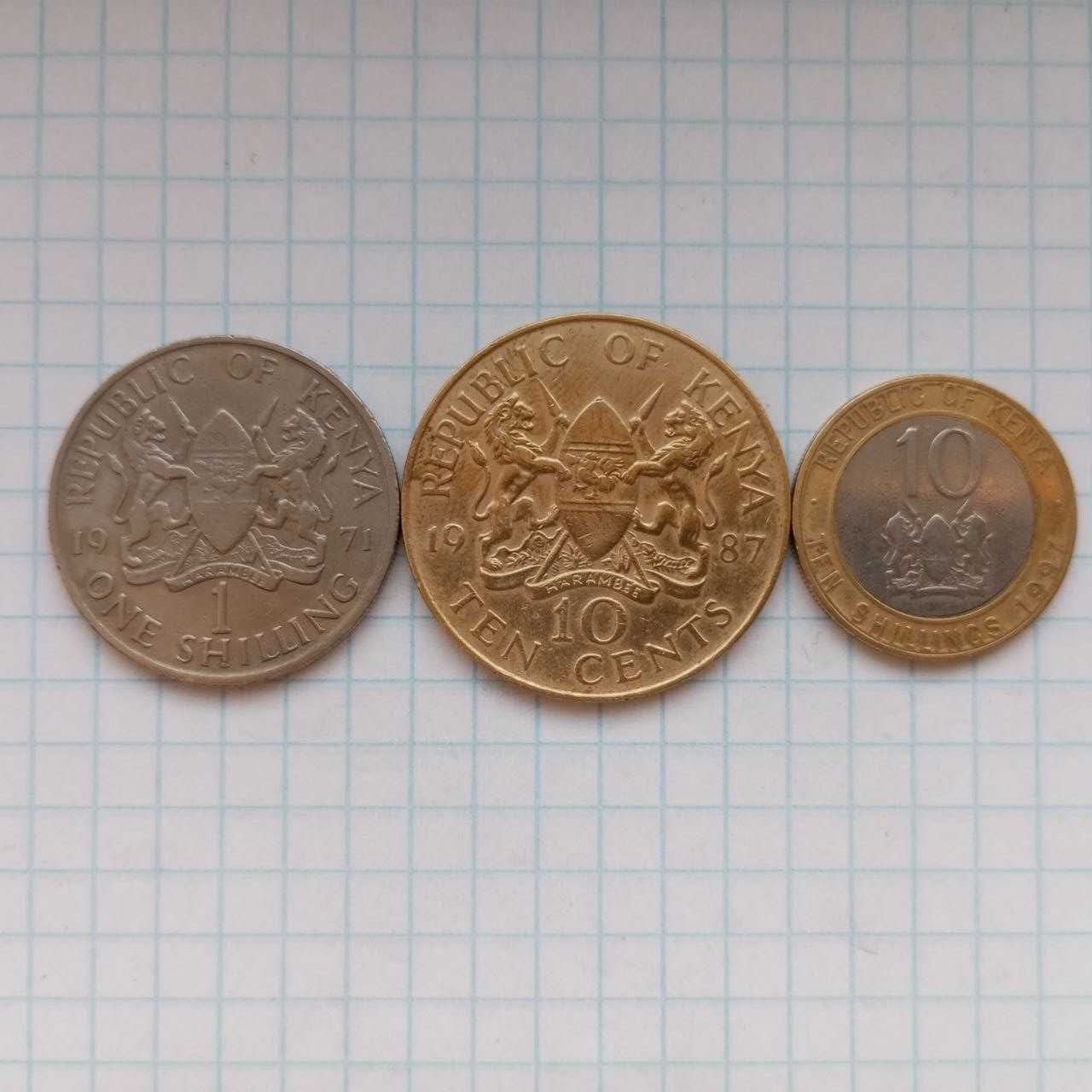 Продам наборы монет Уганда,Новая Зеландия,Кения, Аргентина