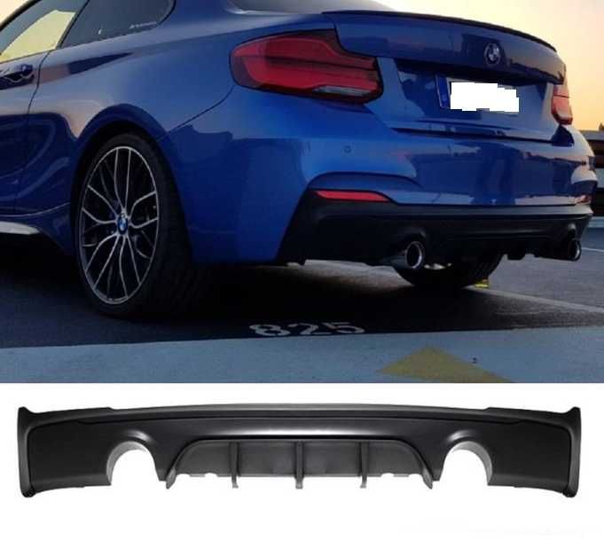 Dyfuzor Dokładka Spoiler BMW F22 F23 CZARNY POŁYSK / CARBON