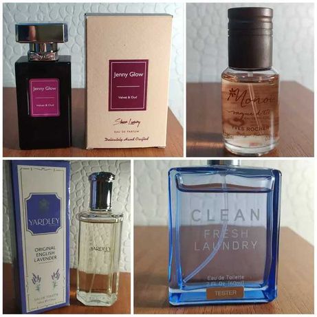 Jenny Glow | Yves Rocher | Yardley | Clean | парфуми власної коллекції