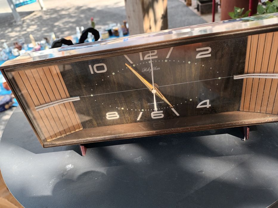 Bonito relógio de lareira época Vintage