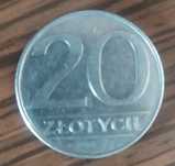 Monety 20zlotych, PRL.