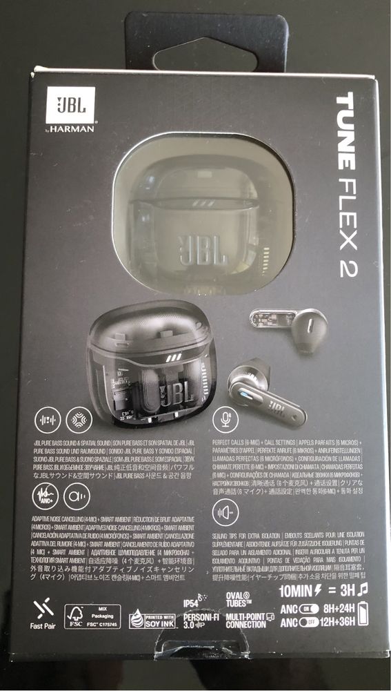 Novos Auriculares JBL Tune flex 2 caixa ainda fechada