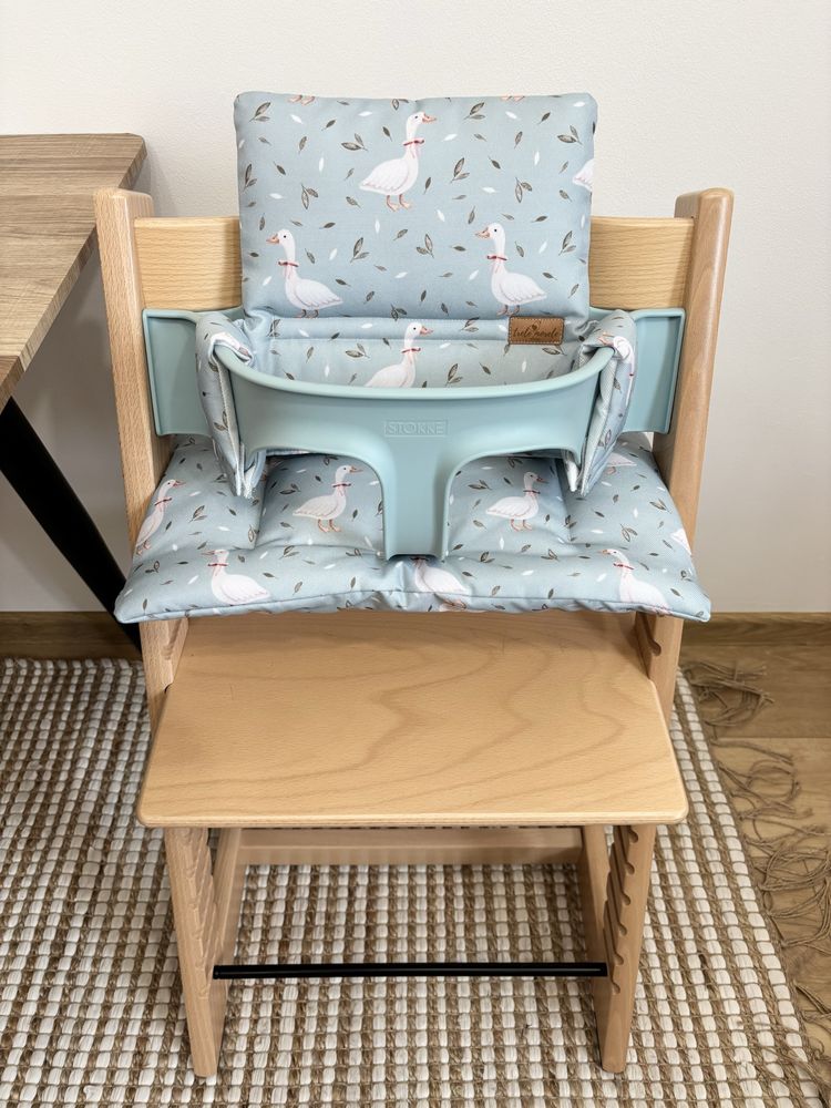 Wodoodporne poduszki do Stokke Tripp Trapp baby set gąski mięta