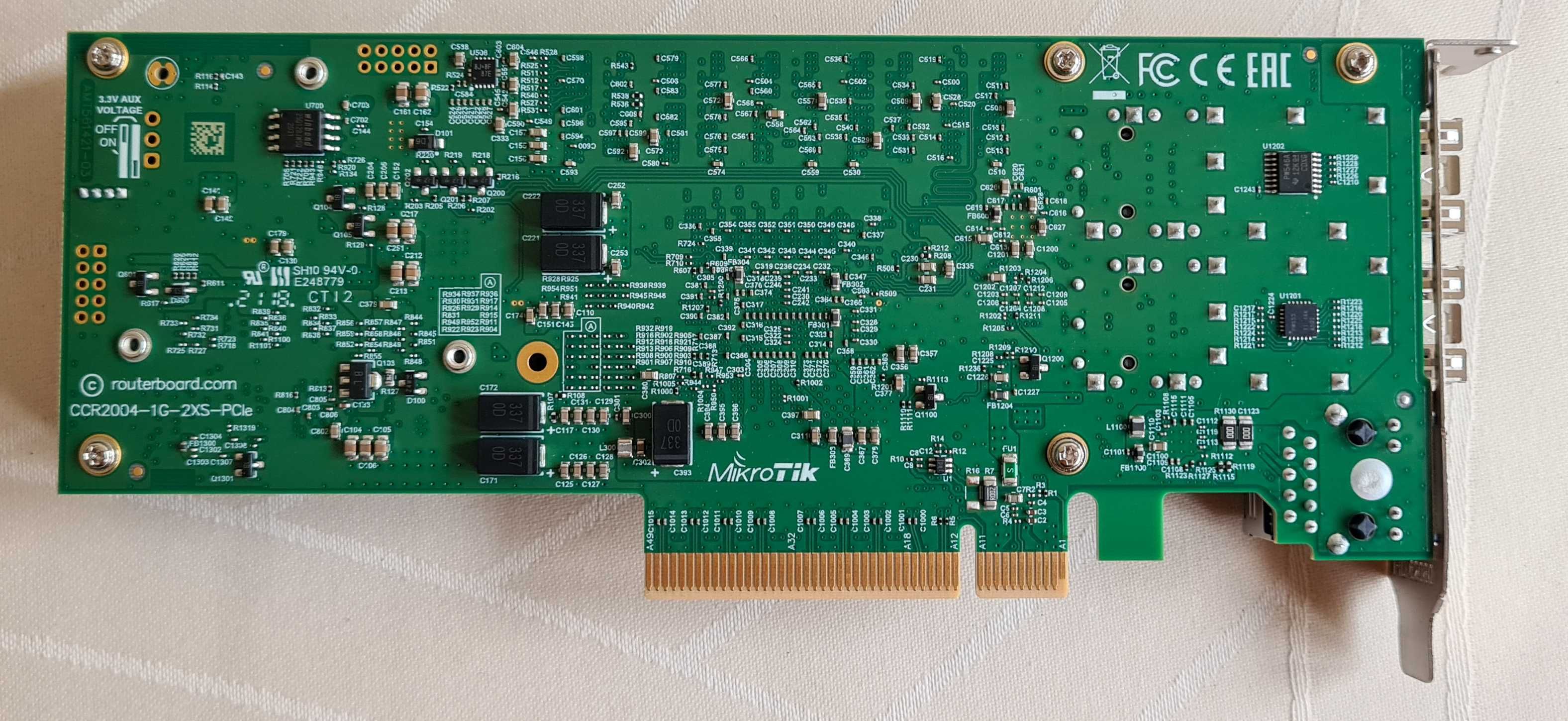 Маршрутизатор роутер PCIe картка MikroTik CCR2004-1G-2XS-PCIe
