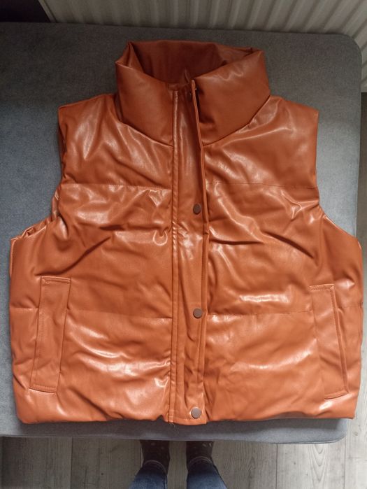 Kamizelka pikowana eko sztuczna skóra