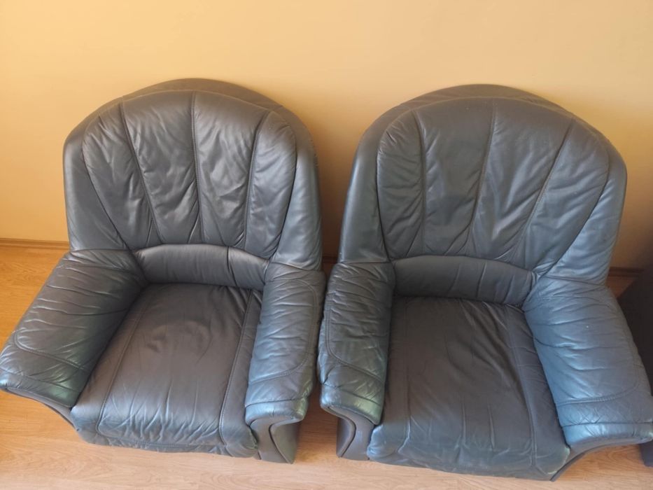 Skórzane fotele i sofa
