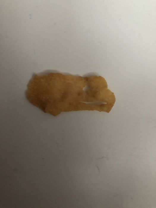 Płatek kukurydziany w krztałcie głowy dinozaura