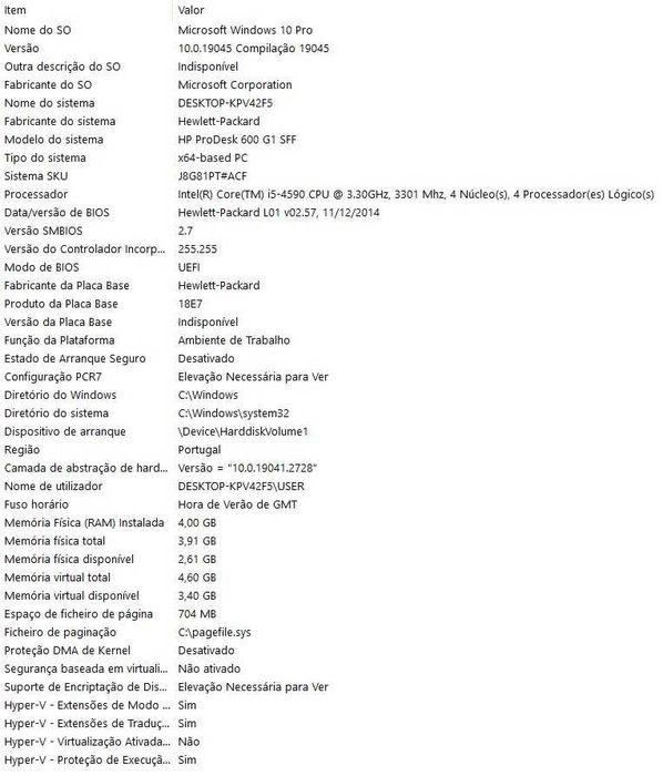 Computador HP ProDesk 600 G1 SFF