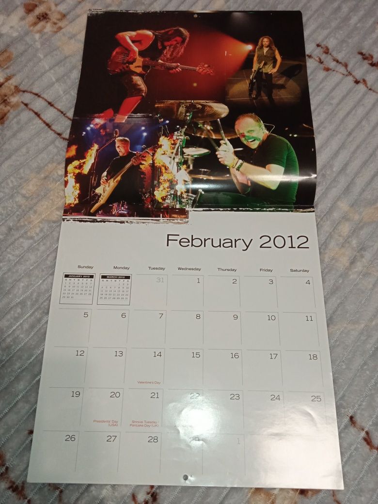 Metallica (2012 Calendar, 30cm x 30cm)