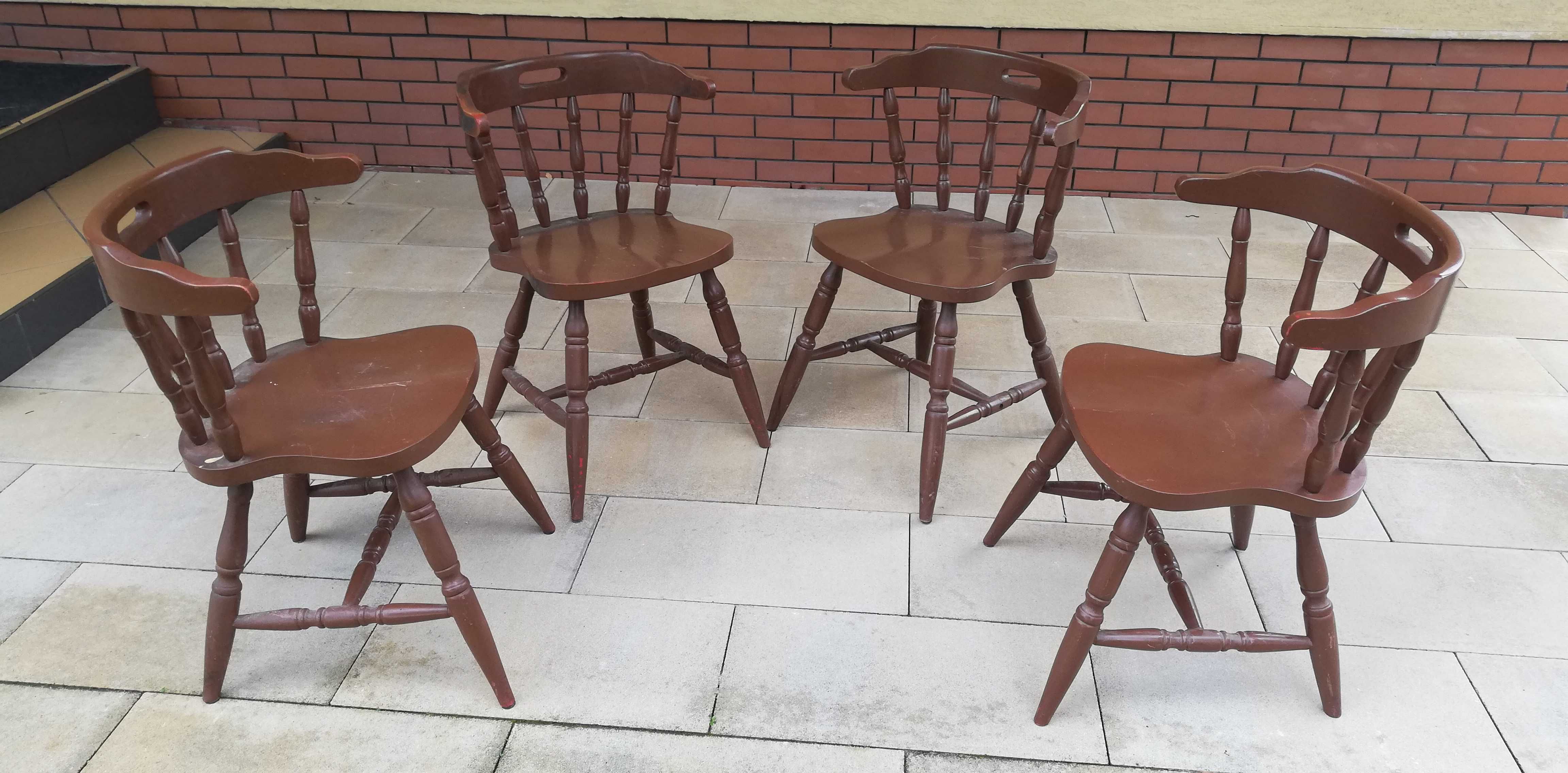 komplet krzeseł drewnianych bonanza toczone styl solidne stół krzesło