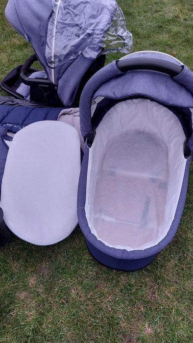 Wózek Baby design Husky niebieski 3w1 adaptery