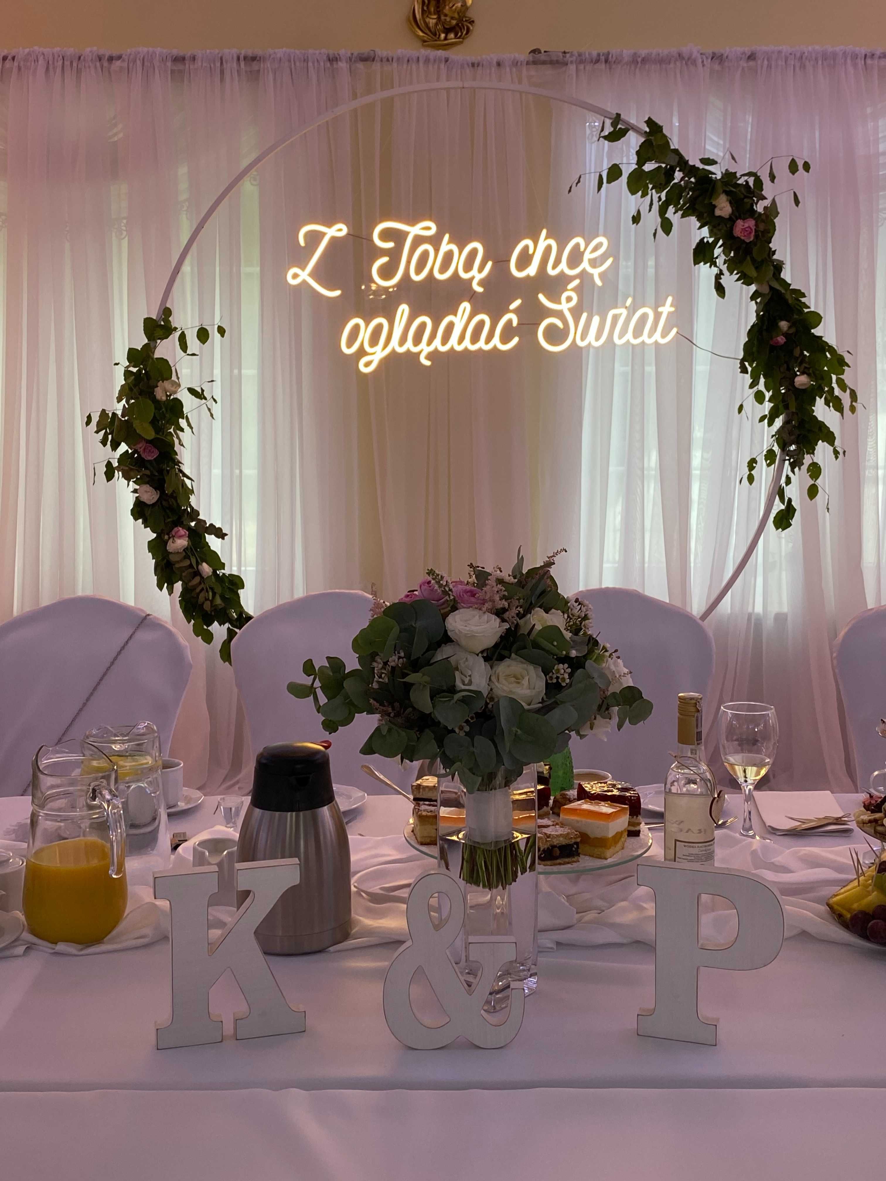 zapisani sobie w gwiazdach napis led ledon neon na wesele