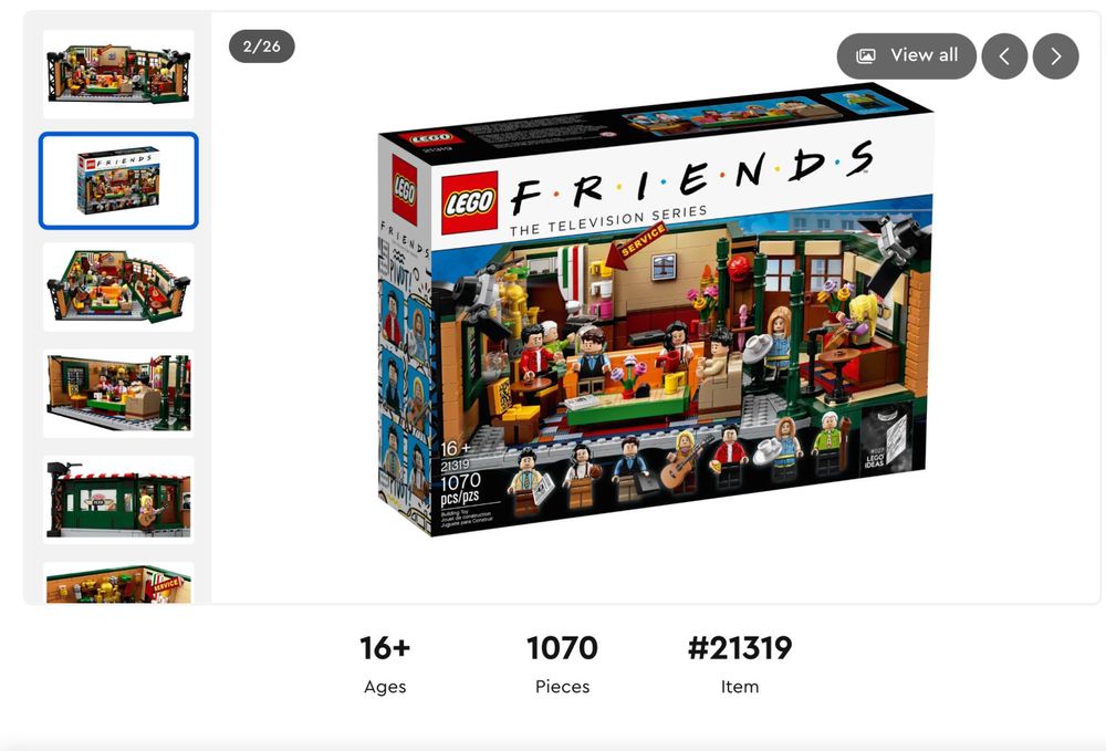 Central Perk Lego (21319) novo e selado