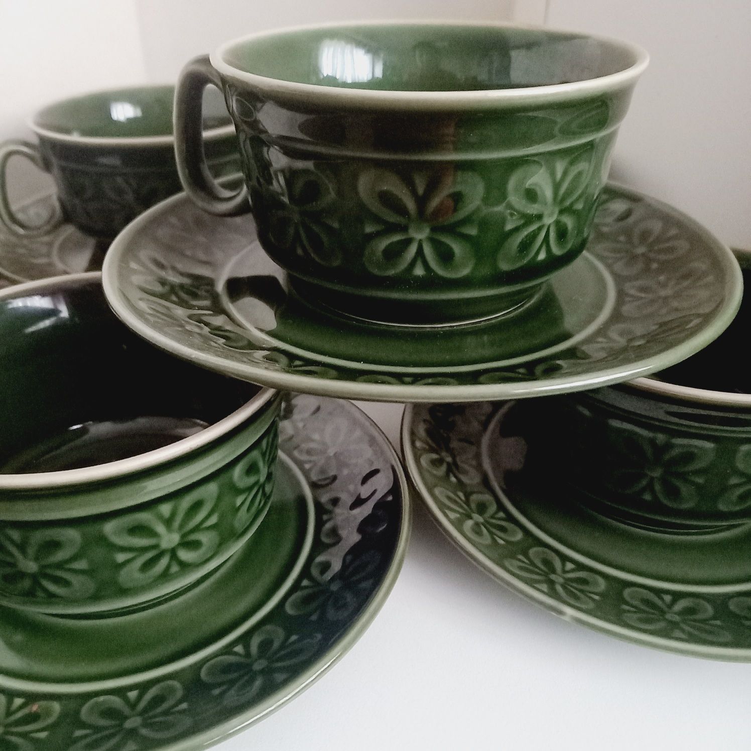 Ceramika Pruszków Werina /Iwona/kokardki zielony