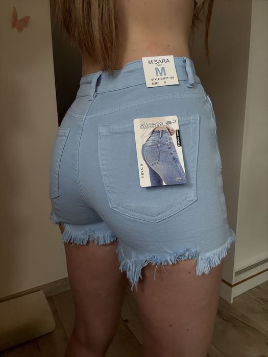 Spodniczko spodenki nowe z metka m.sara elastyczne r.S blekitne