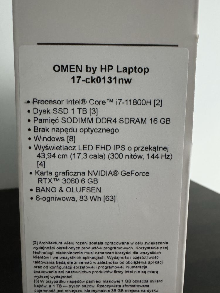 Laptop HP OMEN 17-ck0131nw