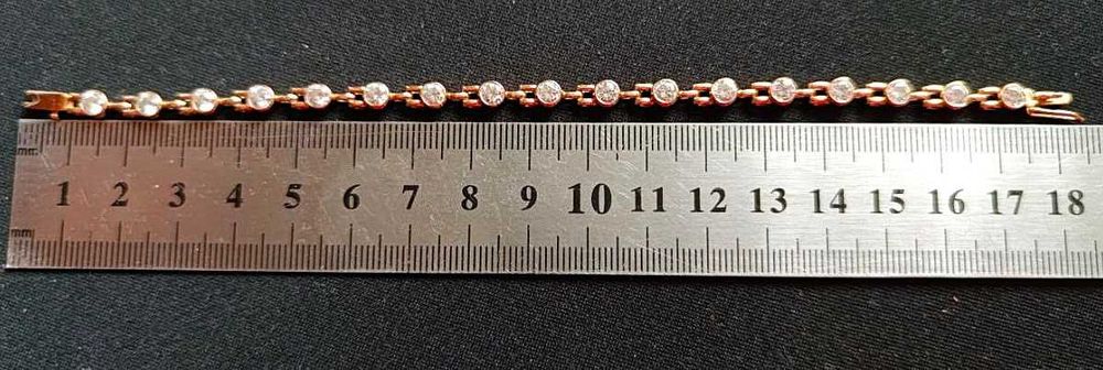 Браслет жіночий золото 585 пр. Вага 12,08 гр. Вставка циркон Розмір 17