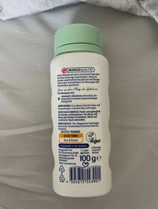 Babydream puder extra sensitive dla dzieci 100 g