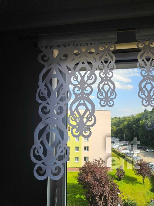 Firana panele ekranowe 60x100 cm żakardowe 2 sztuki na okno białe