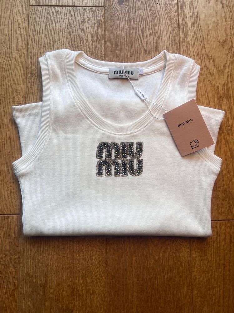 Top Miu Miu bialy
