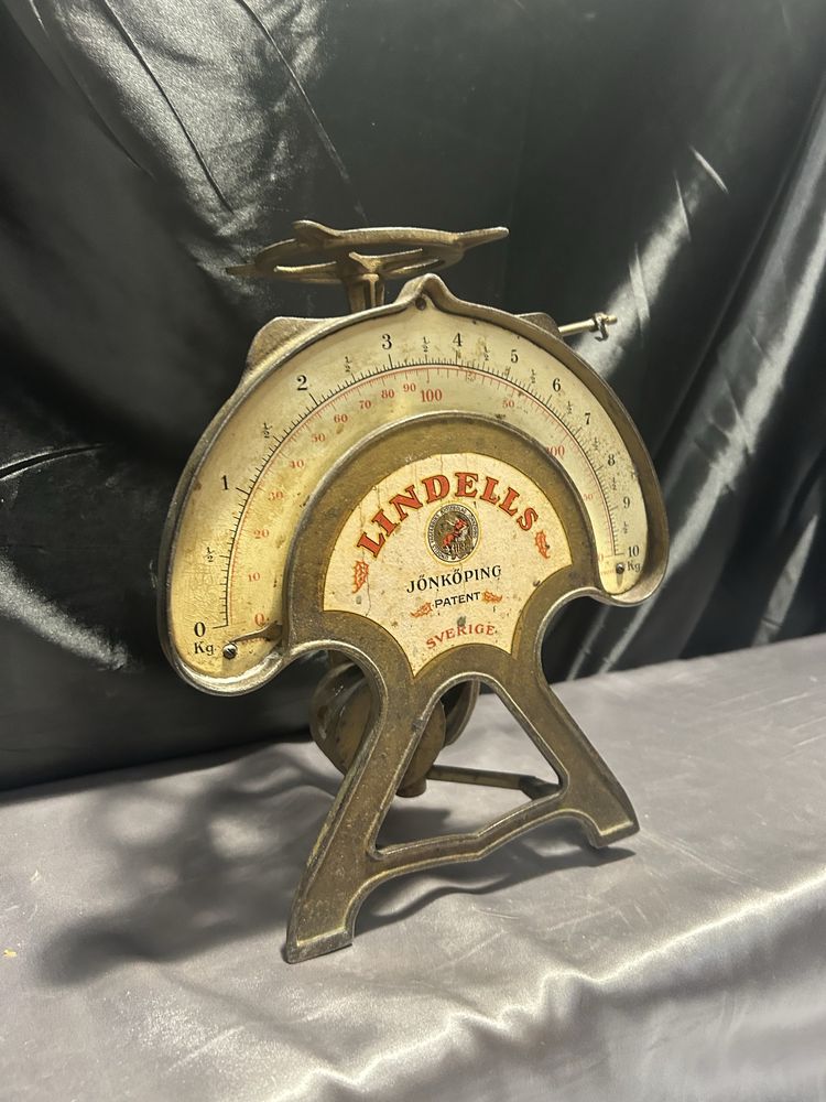 Waga retro Lindells Jönköping – Szwecja – Skala do 10 kg i 300 g