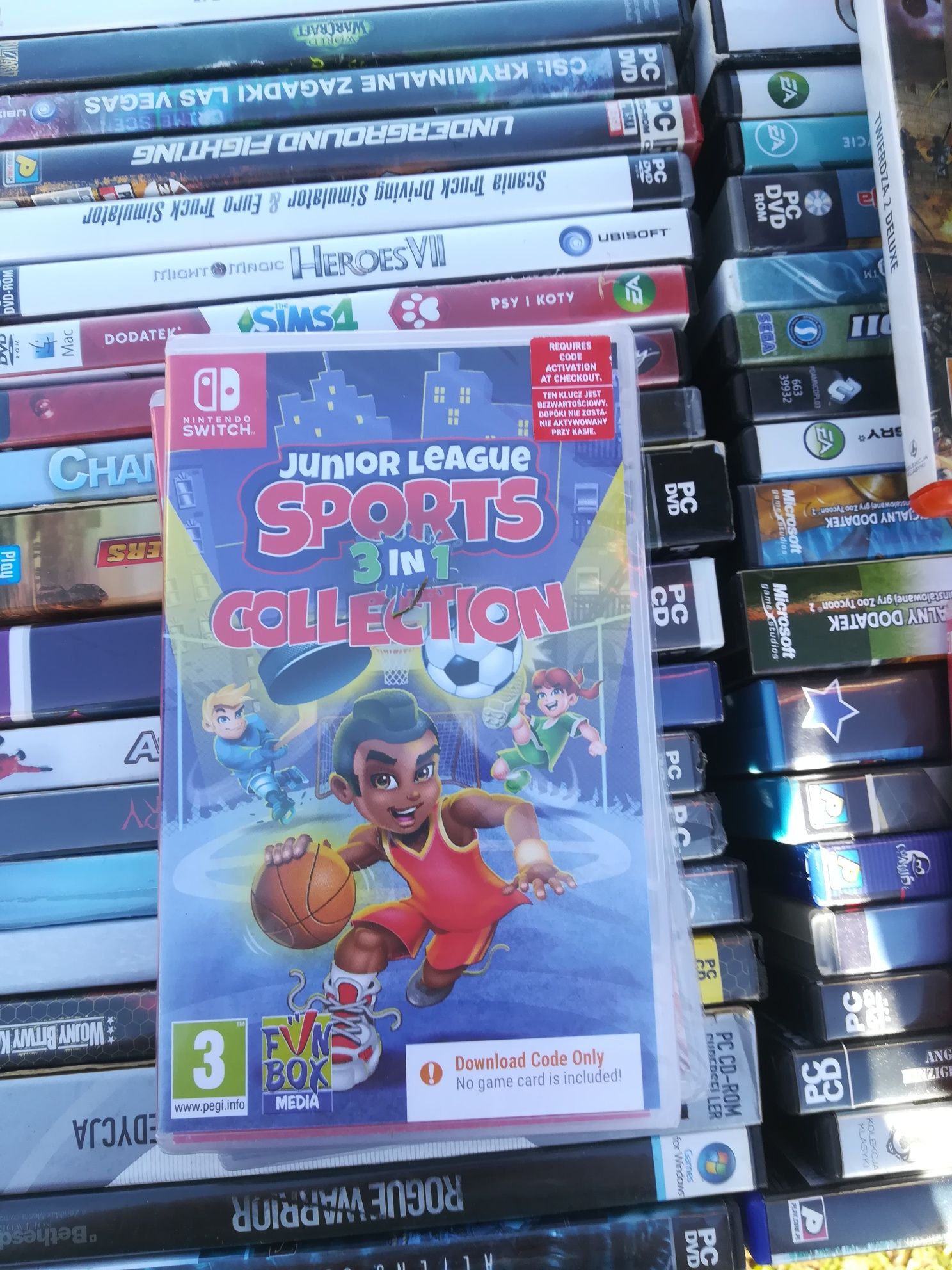 Junior league sports 3 in 1 collection nowa folia Nintendo switch