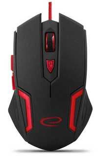 Mysz dla graczy Esperanza MX205 FIGHTER 6D USB kolor: czerwony