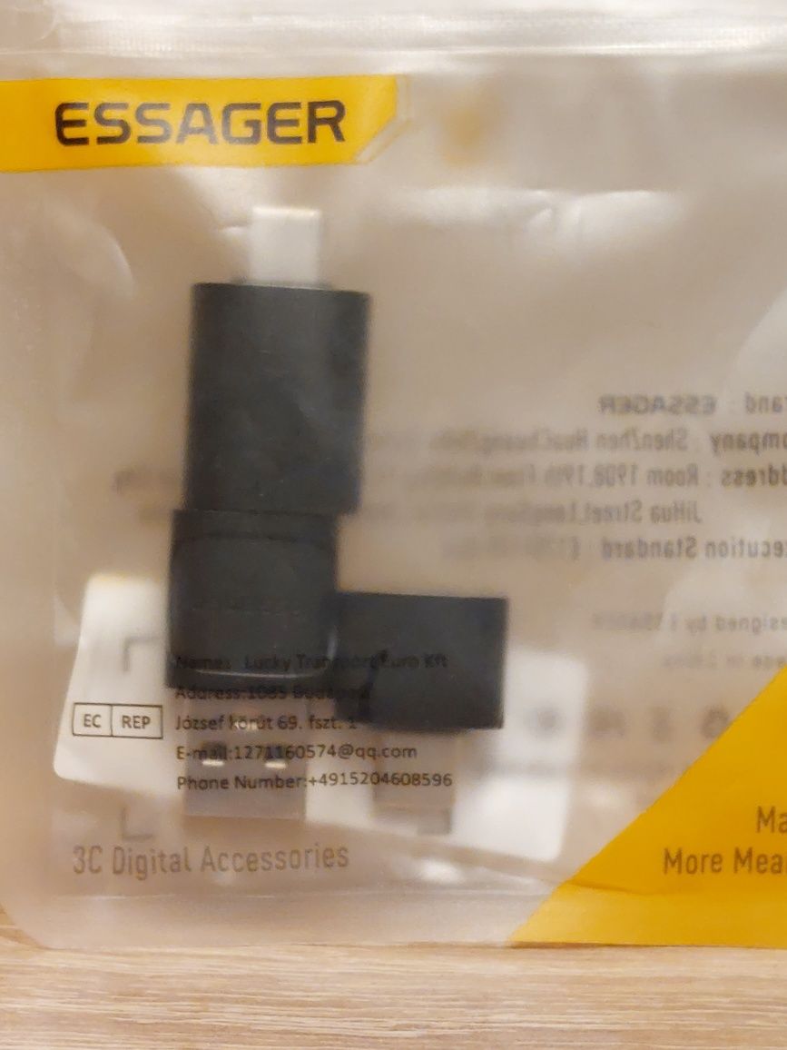 Adaptery Essager przejściówki USB do USB-C i Micro komplet 3 sz