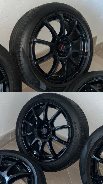 Диски Rays R18 5.114.3/ 5.120 / гума Pirelli 225/45 R18 2021