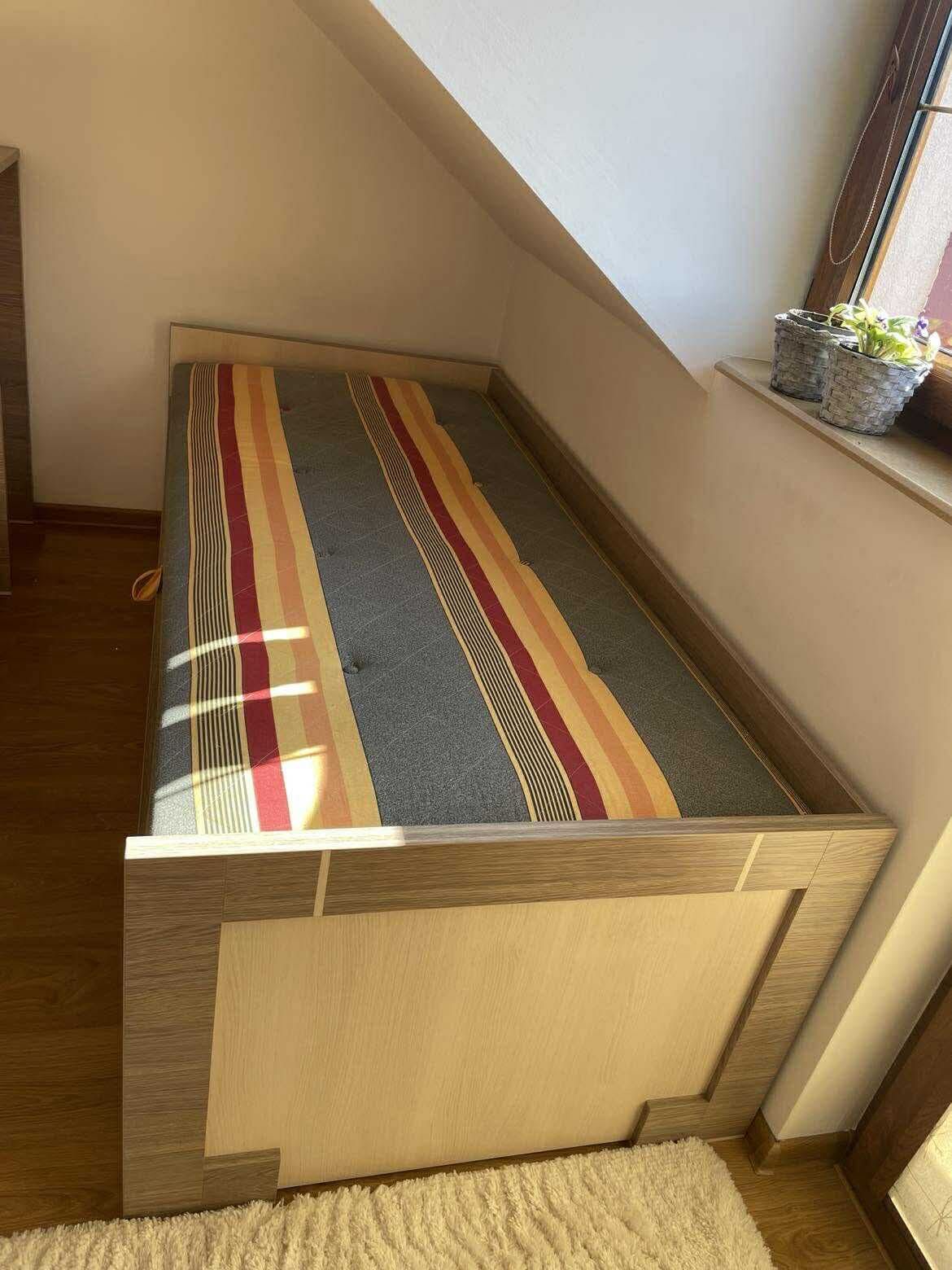 Łóżko Vox z materacem i pojemnikiem na pościel – 209x95x66