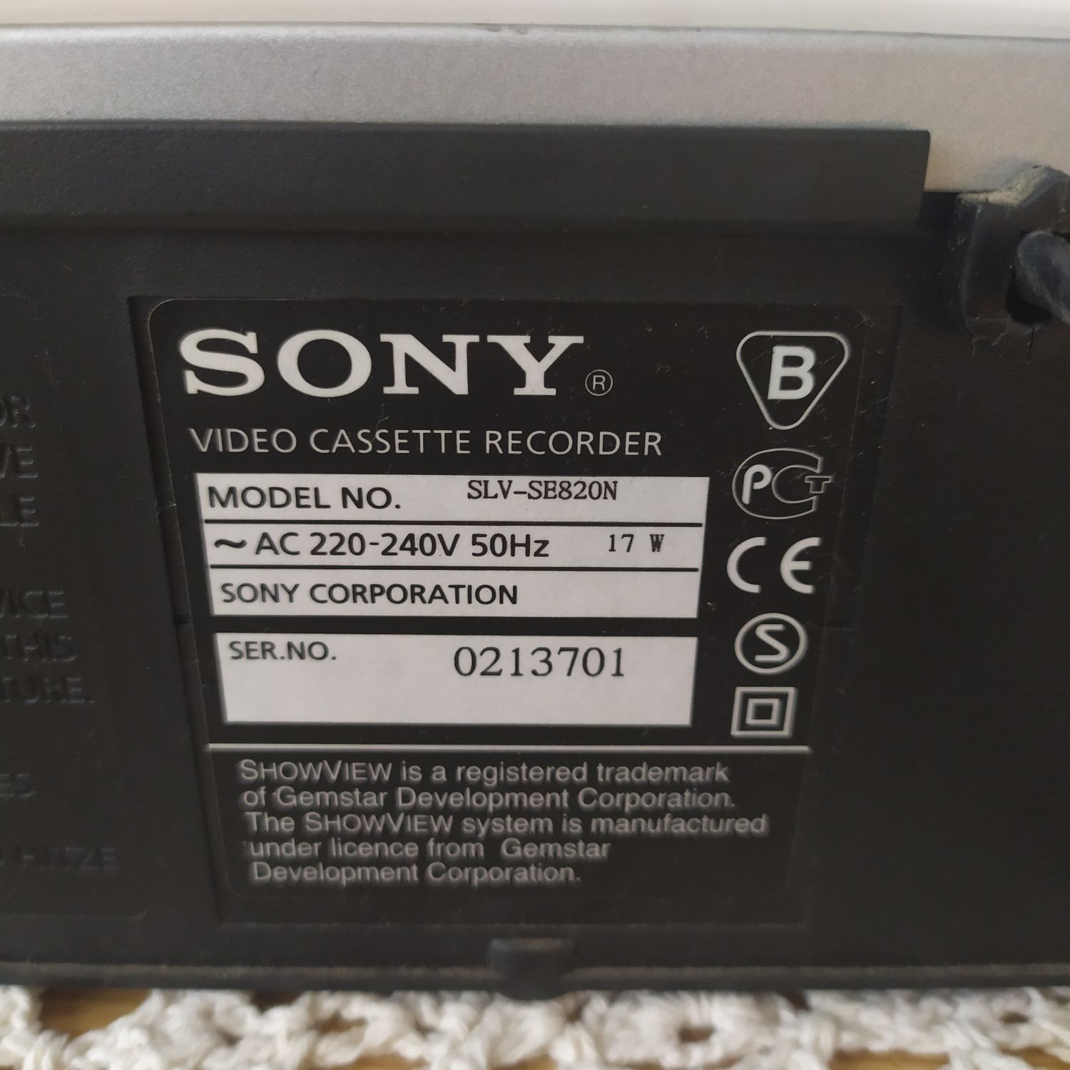 Видеомагнитофон Sony. Сони. SLV-SE820N. Соні.