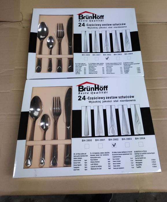 2 x komplet sztućców brunhoff 24 el polysk