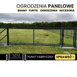 przesuwna brama panelowa ze słupami i akcesoriami 4000 x 1500