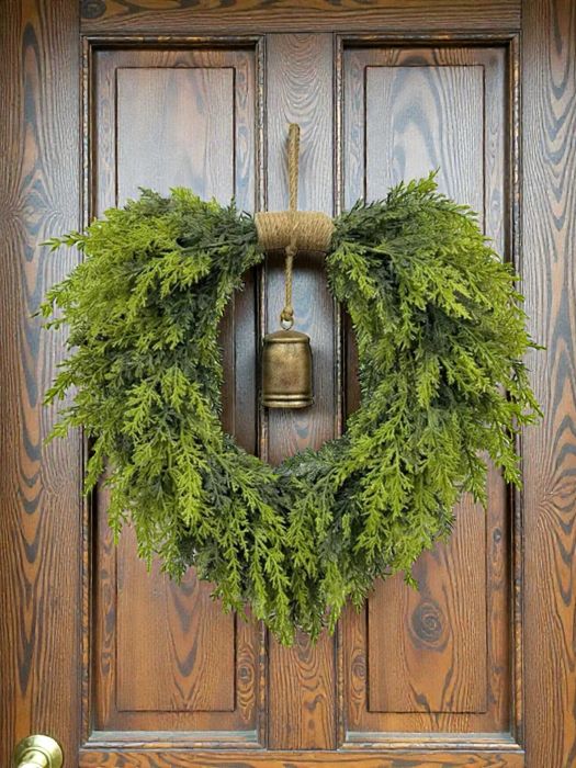 Wianek świąteczny na drzwi zimow girlanda bożonarodzeniowa 50 jak żywa