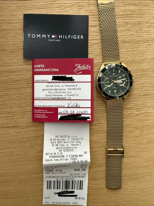 Zegarek Tommy Hilfiger - złoty, stal nierdzewna