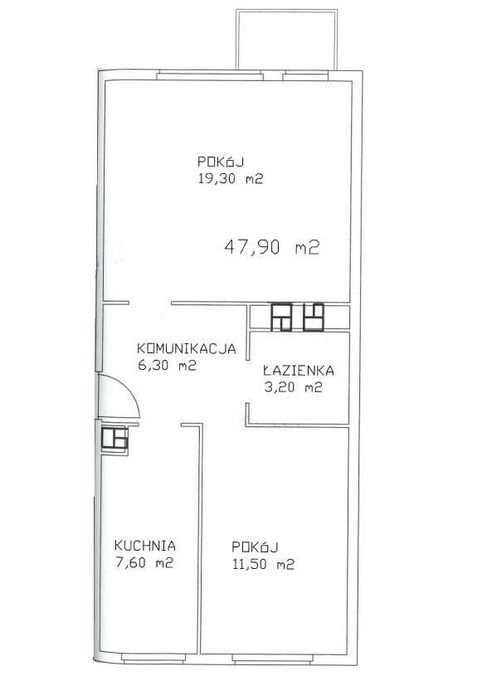 Mieszkanie 48 m² | 2 pokoje | os. Wschód |  bezpośrednio