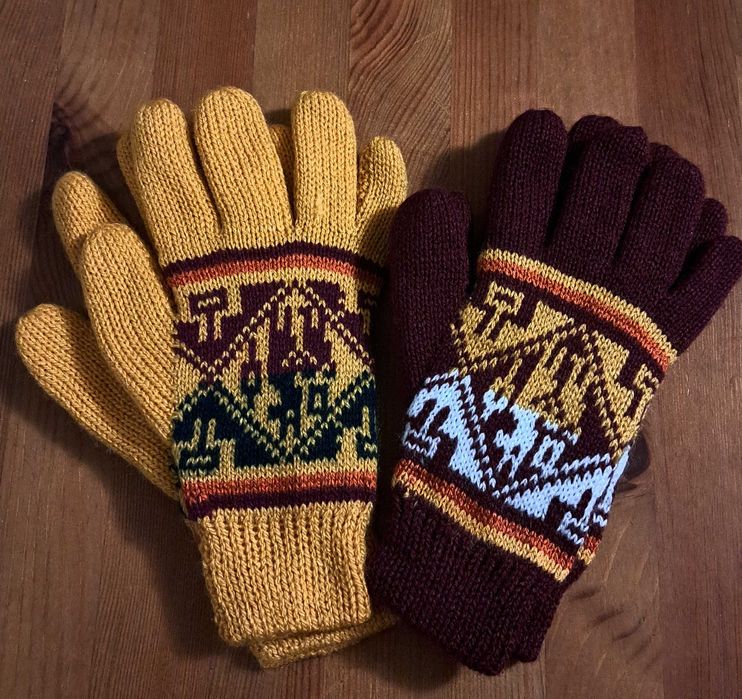 ręlawiczki z wełną z alpaki z Peru - natychmiastowa wysyłka