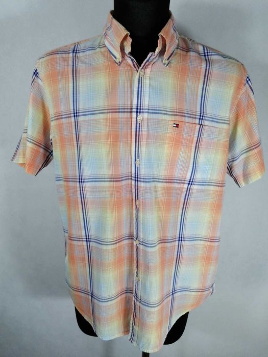 TOMMY HILFIGER Koszula Męska L/G Oryginalna Bawełna 100%