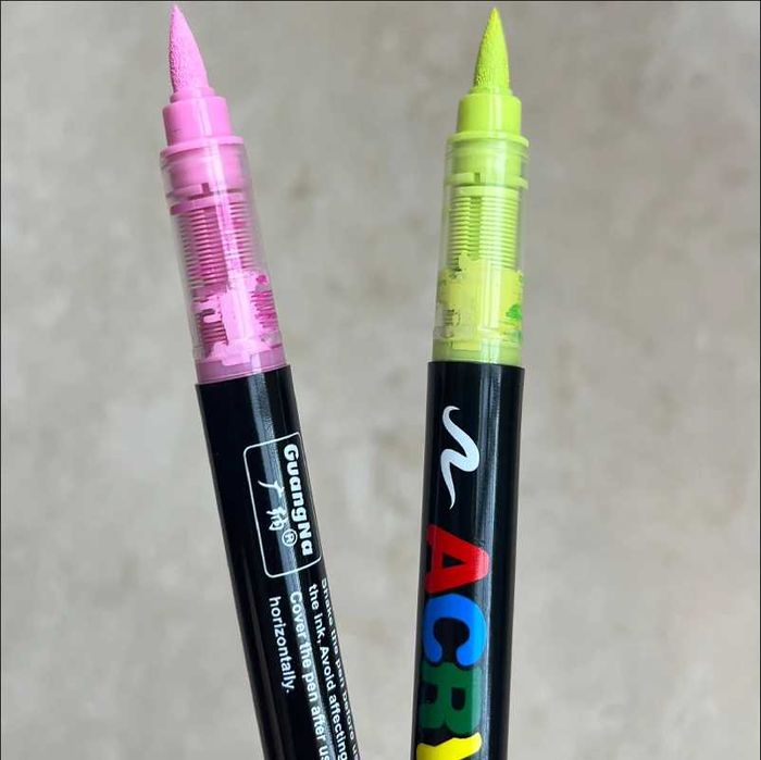 Маркери акрилові GuangNa 12 кольорів, Нові. Оригінал. Набір маркерів.