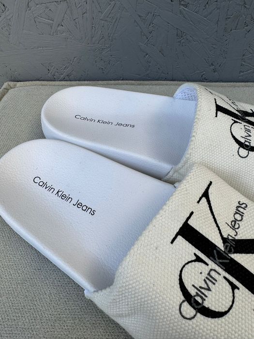Nowe klapki unisex CALVIN KLEIN JEANS białe 41