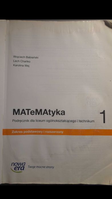 MATeMAtyka 1 Zakres podstawowy i rozszerzony Nowa Era
