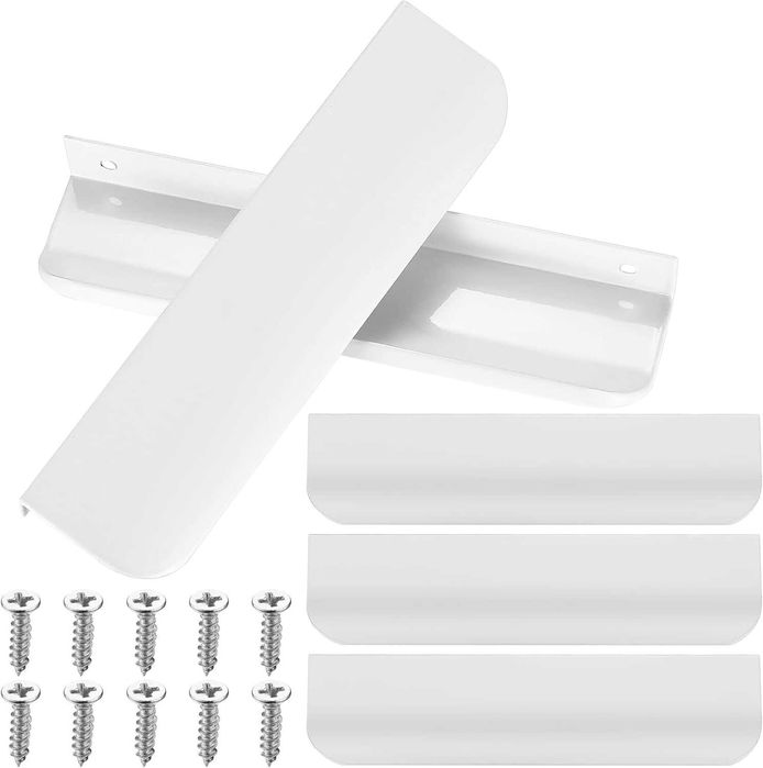 Ukryte uchwyty meblowe do szaf szafek 5szt. 15cm aluminium + śruby