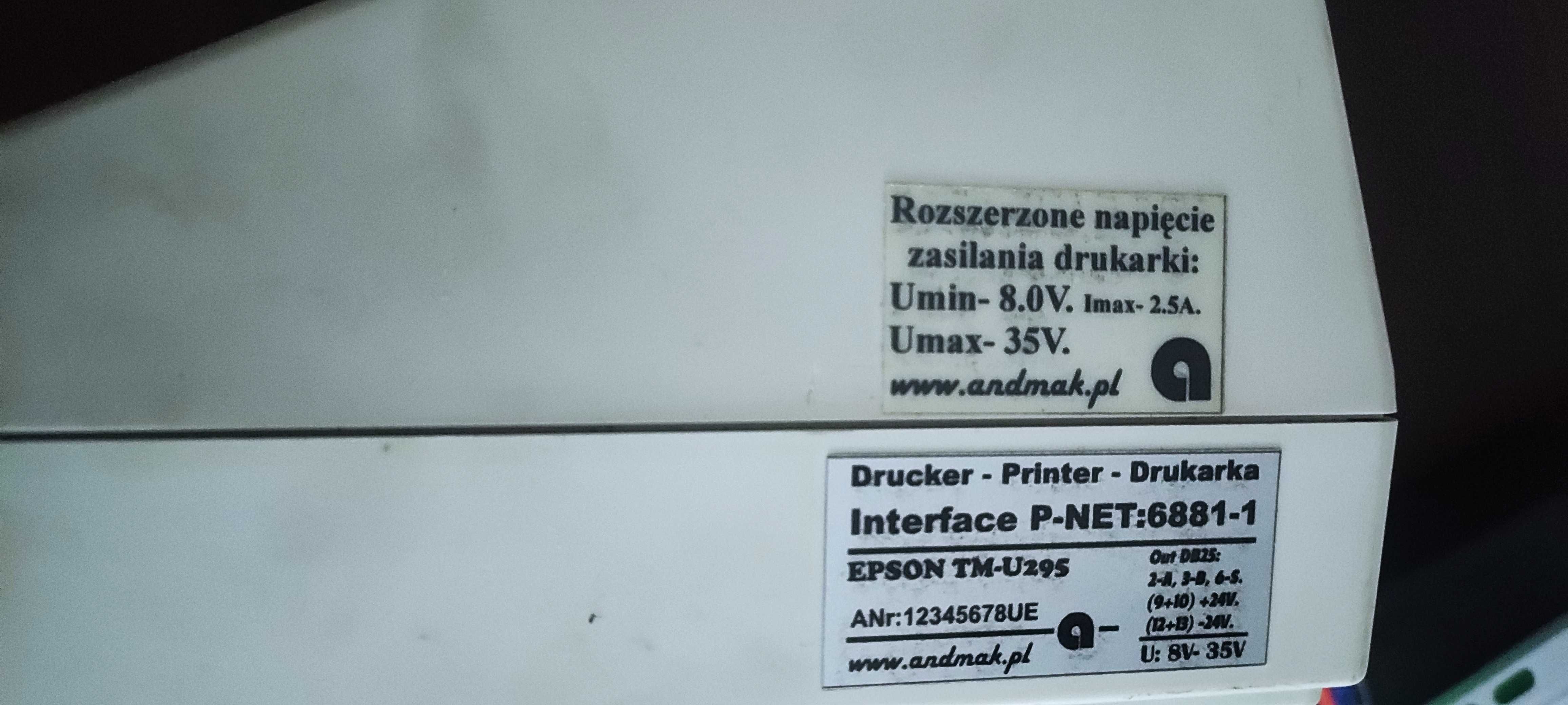 drukarka do cysterki epson TM-U295
