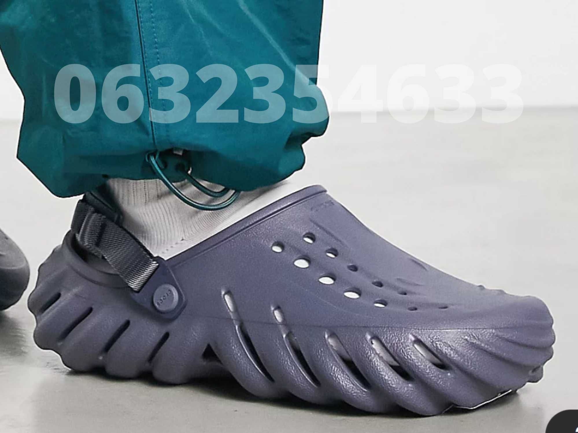 Мягкие мужские кроксы Ехо клоги Crocs Echo Clog M11 M10 M9 M8 размеры