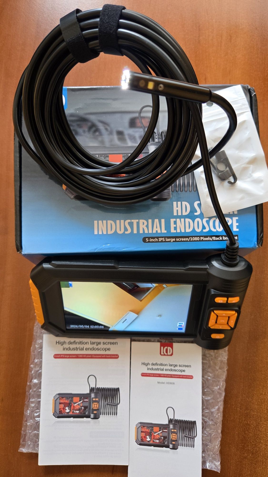 Эндоскоп (бороскоп, ендоскоп) P10 5" 1080P IPS 8mm 3 камеры 5 метров