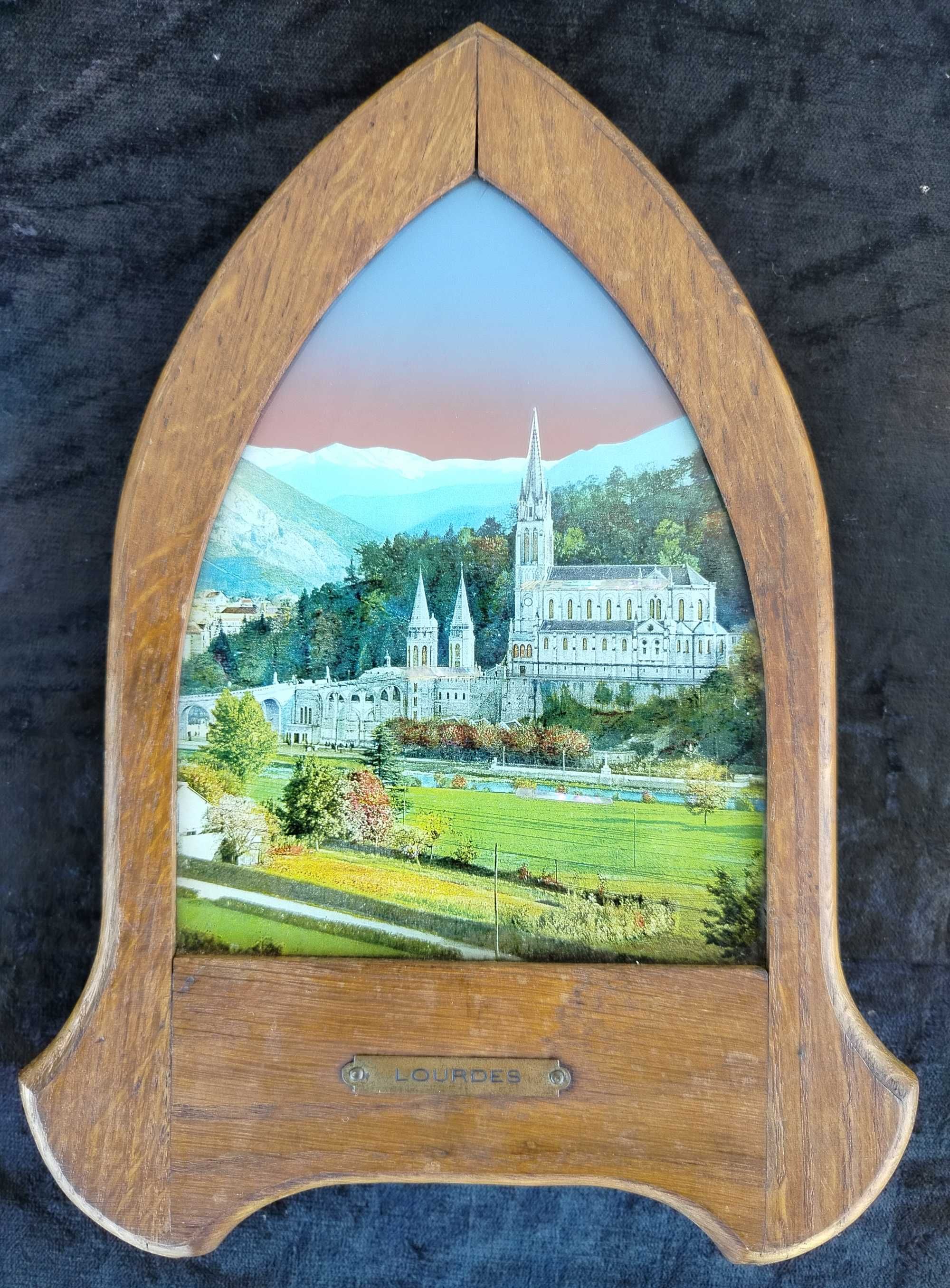 Stara pozytywka – obrazek Lourdes, Sanktuarium Maryjne
