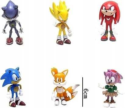 Dekoracja Zestaw figurek Sonic 6 szt. Urodziny