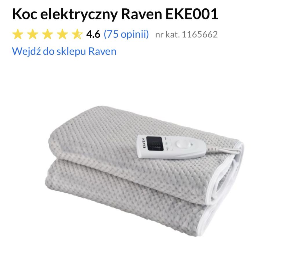 Koc elektryczny Raven EKE001 nowy