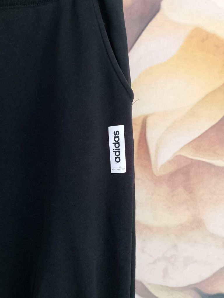 Spodnie dresowe Adidas dresy męskie chłopięce XS S czarne